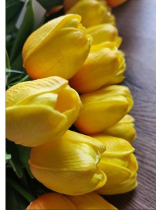 Tulipán 1 květ pěnový 32cm žlutý 2