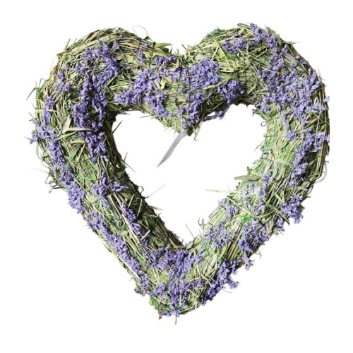 Srdce trávové s levandulí, 29cm