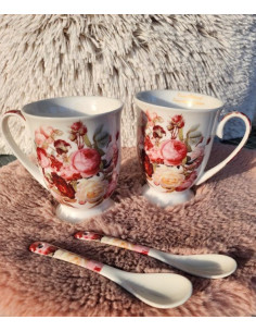 Hrnečky se lžičkami, 2ks