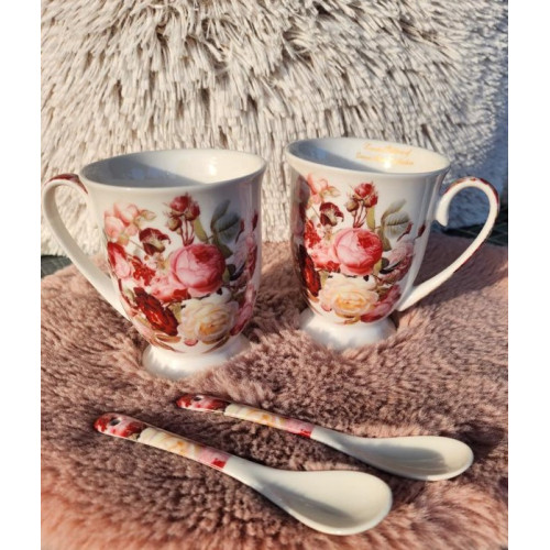 Hrnečky se lžičkami, 2ks