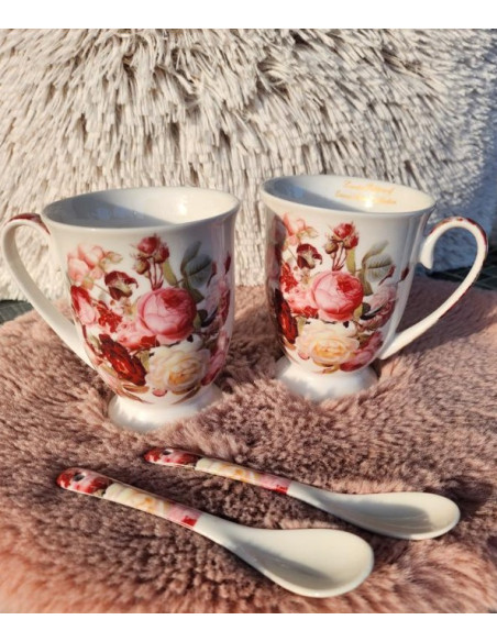 Hrnečky se lžičkami, 2ks