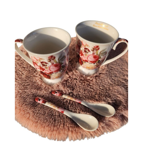 Hrnečky se lžičkami, 2ks