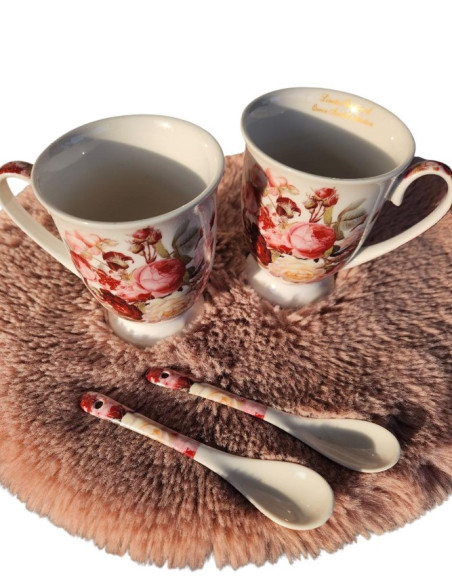 Hrnečky se lžičkami, 2ks