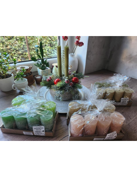 Adventní svíčky sada, světle béžová, 4ks