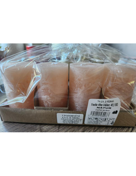 Adventní svíčky sada, světle béžová, 4ks