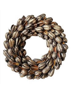 Věnec sušina lusky  zlatá