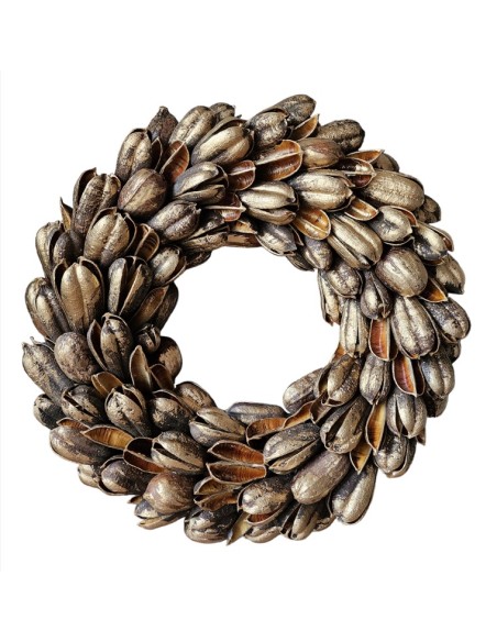 Věnec sušina lusky  zlatá