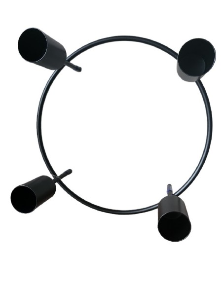 Adventní svícen kov pr.30cm černá