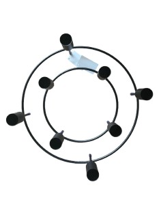 Adventní svícen kov pr.19,5cm černá 2