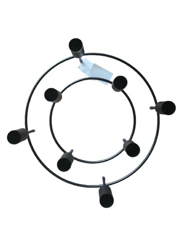 Adventní svícen kov pr.19,5cm černá