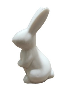 Zajíc porcelán výška 10cm bílý